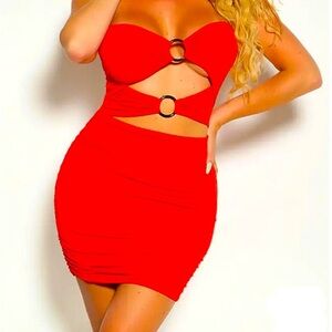 O’ring cut out party dress